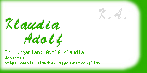 klaudia adolf business card